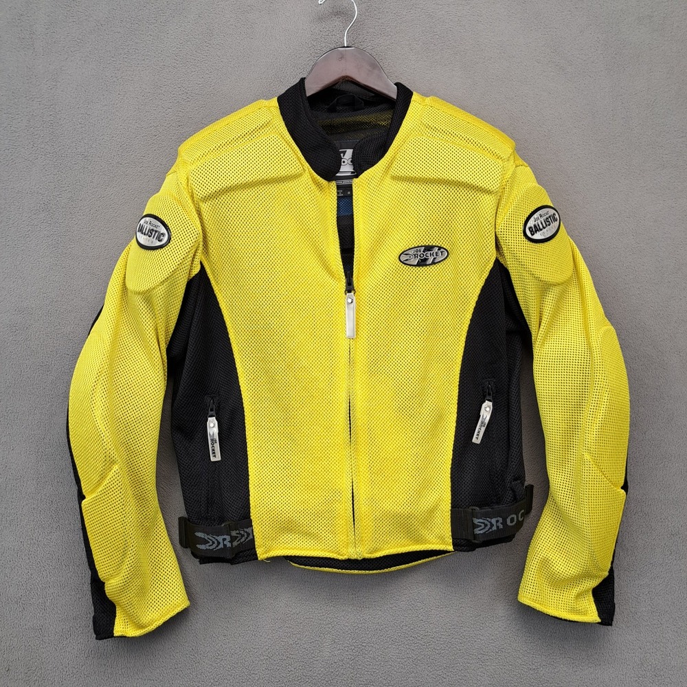 Joe Rocket Ballistic Series Men's Yellow Black Mesh Motorcycle Jacket Size S